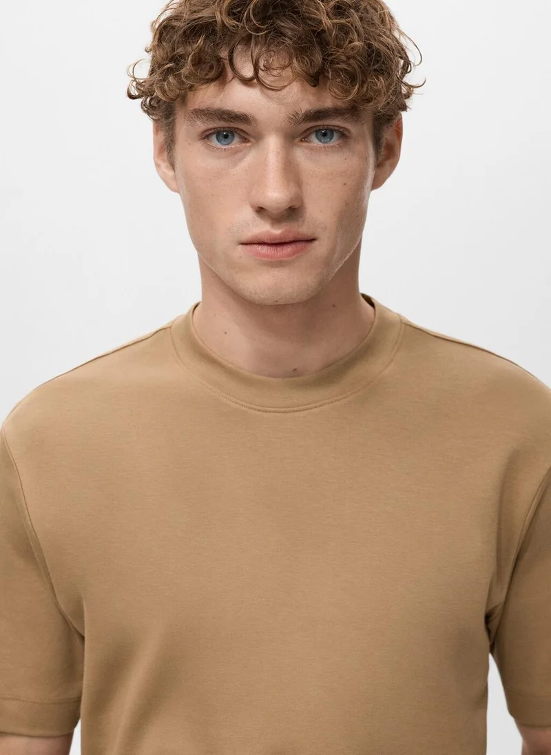 Mango Man  Medium weight regular fit T-shirt for Men | Best Price UAE